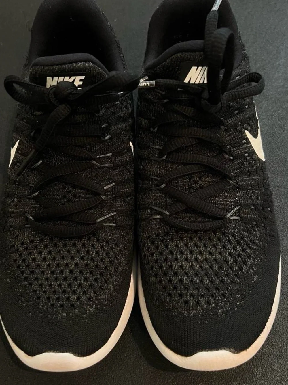 Nike Kids Black & White Knit Training Sneakers
